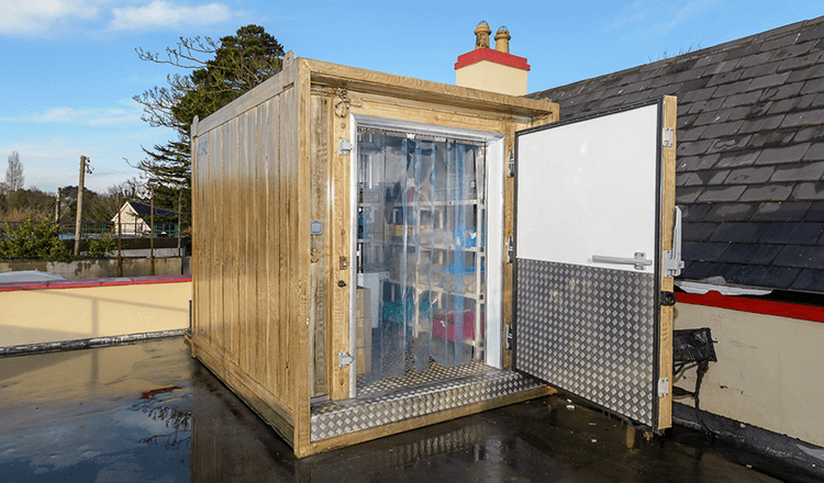 A bespoke wood effect cold store for a local Gastro Pub